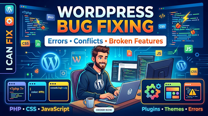 fix wordpress bugs, errors, plugin conflicts and website issues