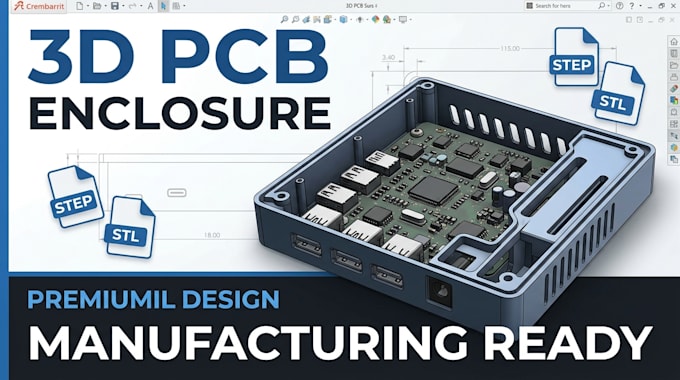 design manufacturing ready 3d enclosure for pcb and electronics