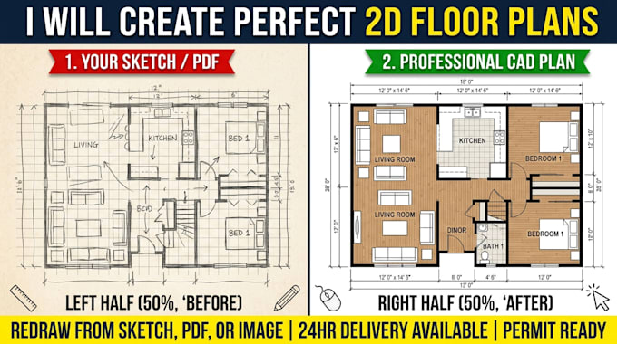 draw 2d floor plan, redraw architectural plan, site plan, and 3d floor plan