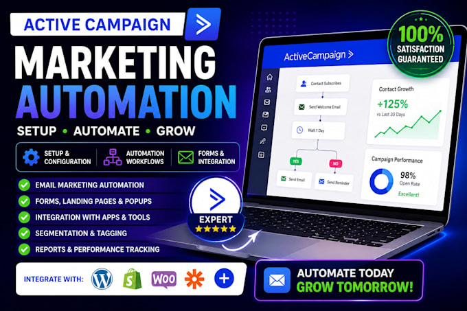 set up activecampaign marketing automation, forms and integrations