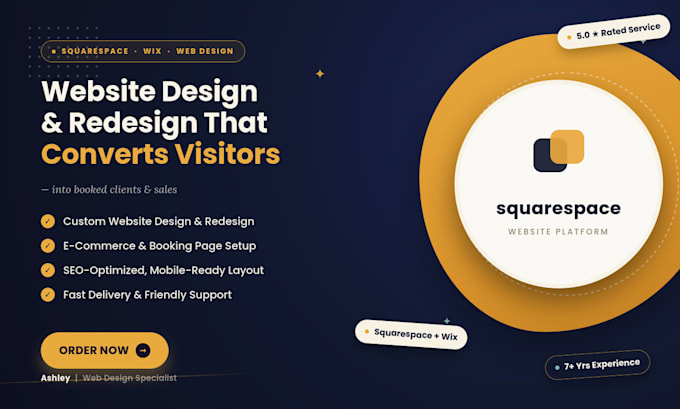 redesign your squarespace website into a high converting small business site