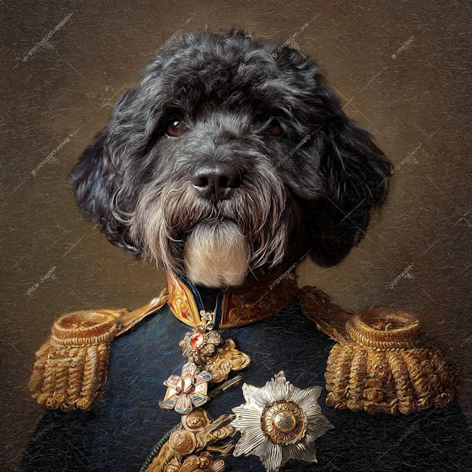 make a custom royal pet portrait gift for your pet