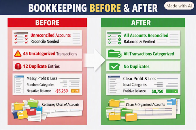 provide monthly bookkeeping services