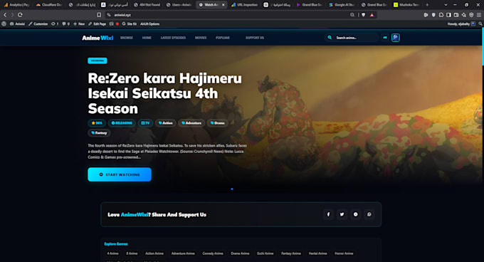 build a modern anime wordpress website with API