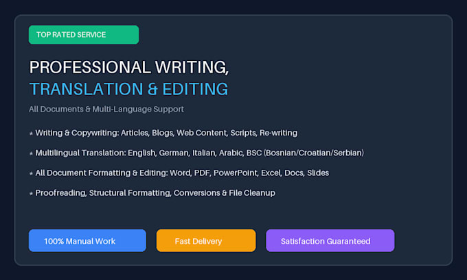 be your professionall translator, and document editor
