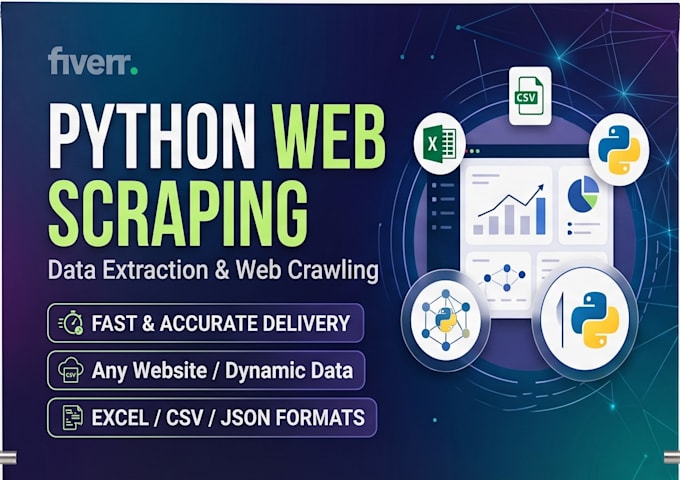 do python web scraping, data extraction and web crawling