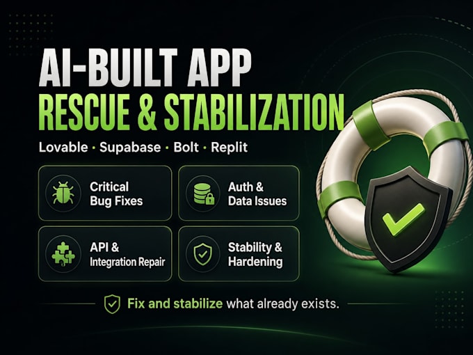 fix and stabilize your lovable or supabase web app