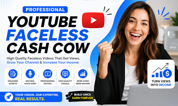 create and manage a faceless youtube automation  channel