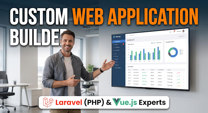 build a custom web application using laravel and vue js