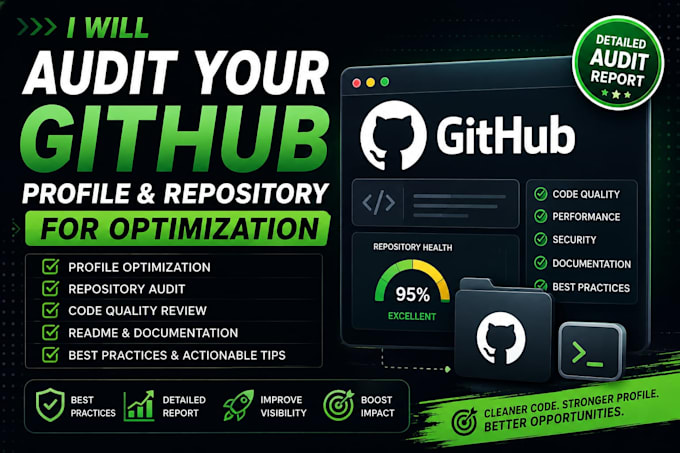 audit your github profile and repository for optimization