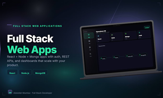 develop a full stack web application website