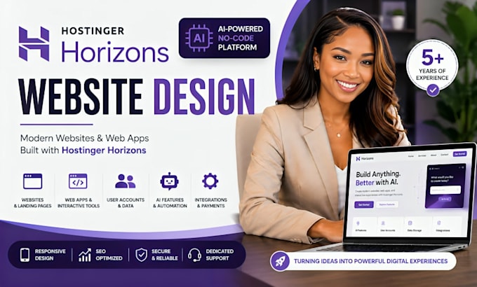 design a hostinger horizons website or web app