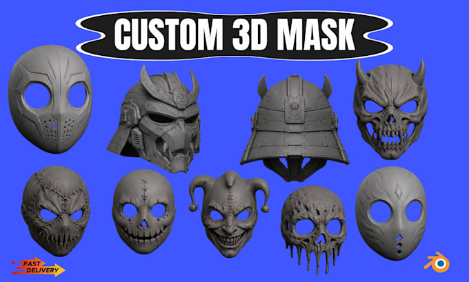 create a custom 3d mask for 3d printing and cosplay