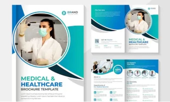 design a professional medical, healthcare and clinic brochure