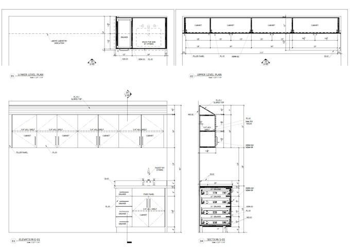 detailed millwork and casework shop drawings for fabrication