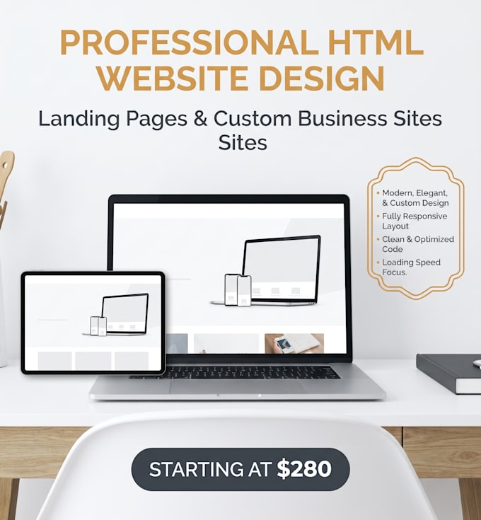 design a modern professional HTML website