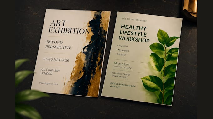 design a professional and modern poster