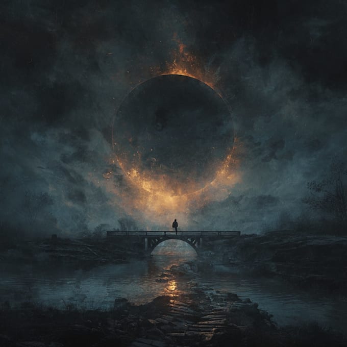create dark art, metal, gothic illustration