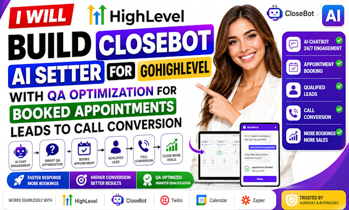 closebot gohighlevel ai setter build QA optimize booked appointment lead to call