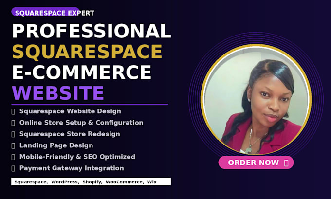 design a professional squarespace ecommerce website or online webstore
