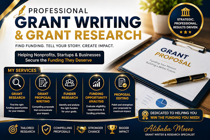 research grants and write professional grant proposals