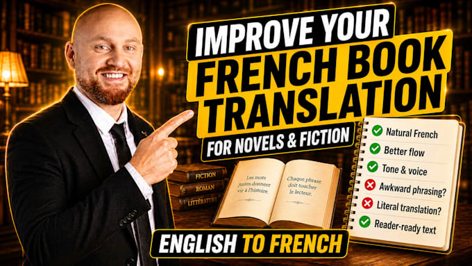 proofread and improve your french book translation