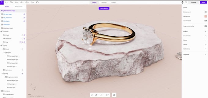 3d web page product configurator website using webgl threejs r3f javascript gsap