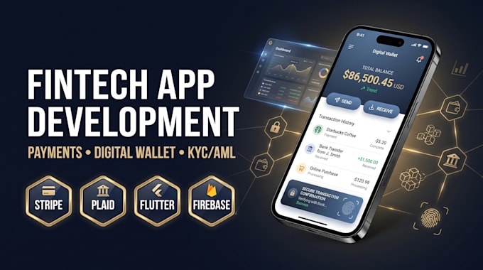 build a fintech app payment app wallet app or banking app for you