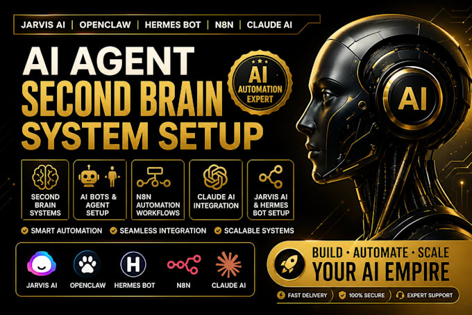 jarvis ai fix openclaw hermes bot agent second brain setup n8n claude ai bot