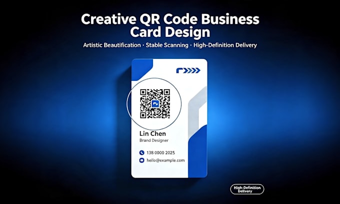 design chinese business card custom with wechat add friend qr code