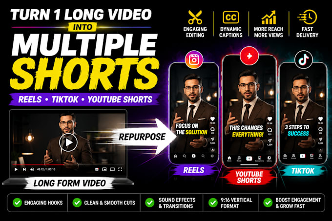 repurpose long form videos into engaging short form content