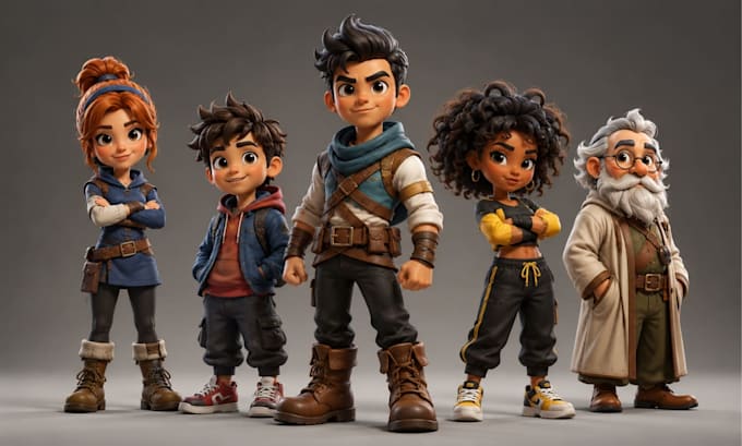 create custom 3d printable characters and figurines in a stylized 3d cartoon