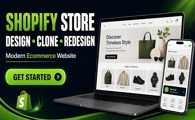 copy shopify store design with products and mobile responsive setup