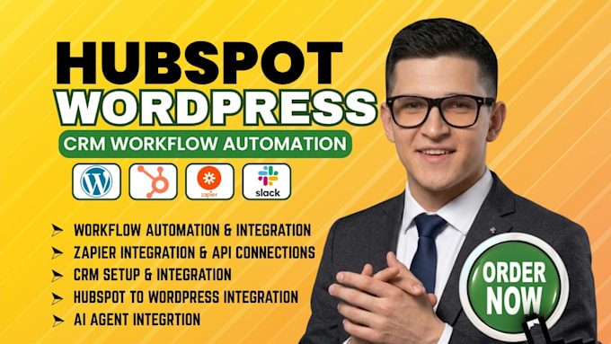 setup wordpress hubspot CRM zapier workflow automation