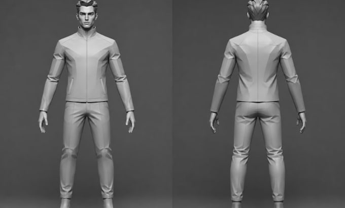 design original 3d character turnaround model sheet for game assets