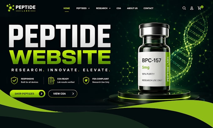 build fda compliant peptide website research peptide store wordpress woocommerce