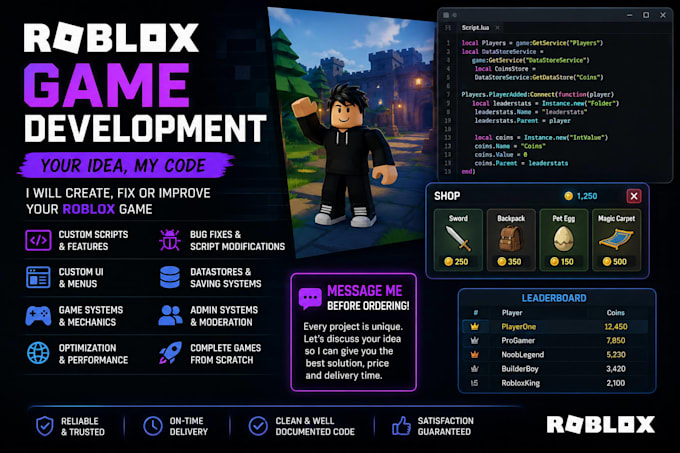 create roblox games for you