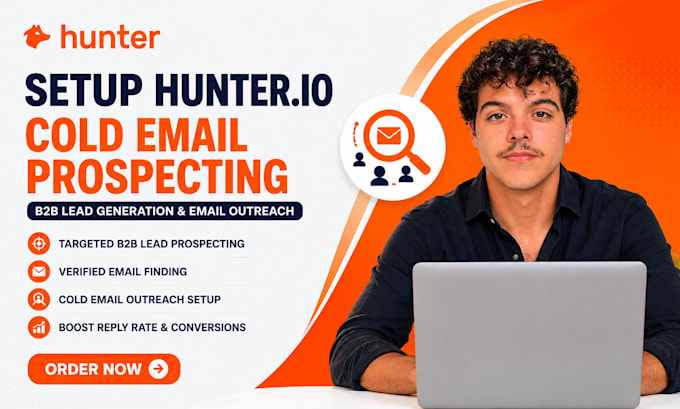 setup hunter io cold email prospecting b2b lead generation email outreach