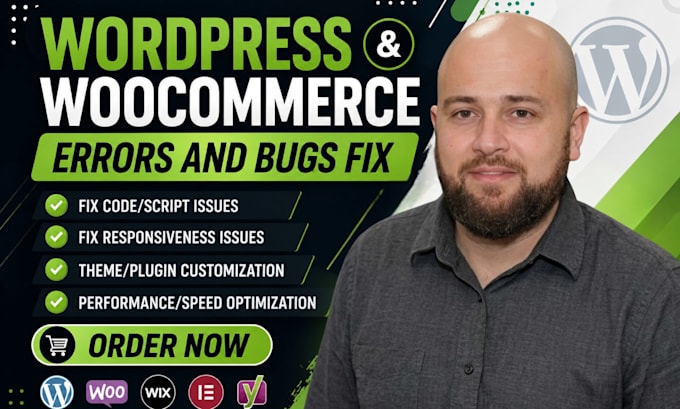fix wordpress issues, critical error, 404 troubleshooting, wordpress bug fixes