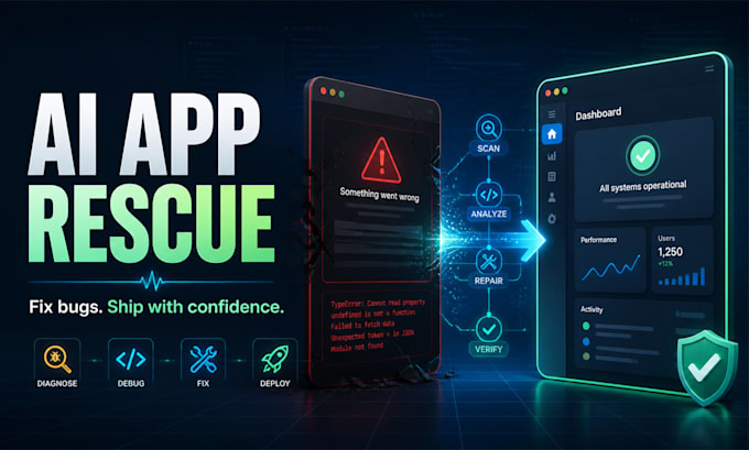 fix your lovable, base44, bolt or replit ai app