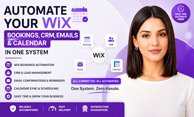 automate your wix booking, CRM, email and calendar in one system