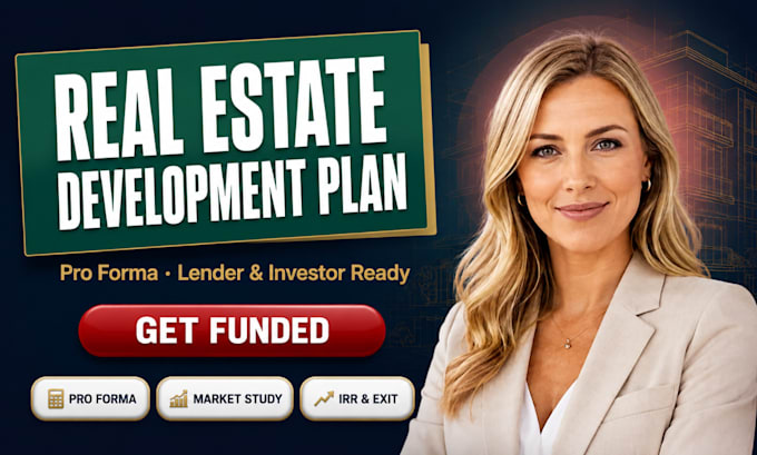 write a real estate development business plan and financial pro forma