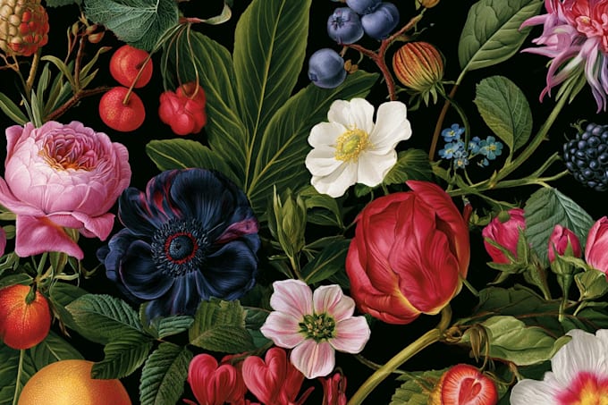 do a professional fruits botanical illustration