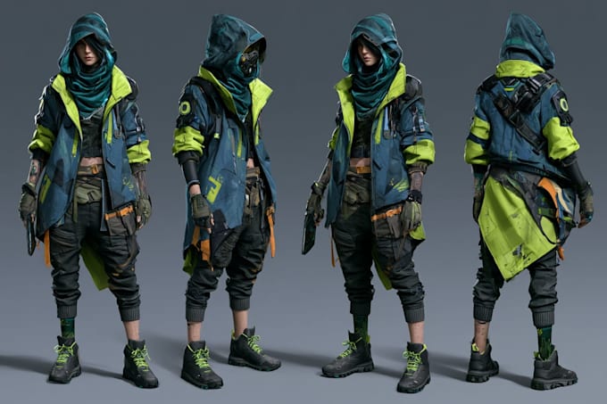 cyberpunk hacker character art