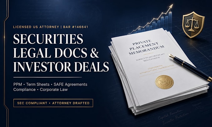 draft corporate startup investment and sec compliance docs