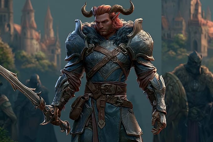 draw anime, realistic portrait or dnd character