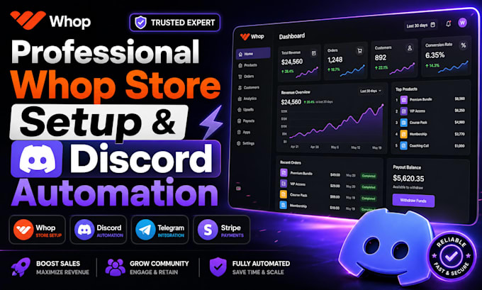 setup your business and community on whop and discord