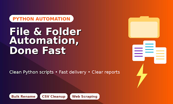 build a python script to automate your files and folders