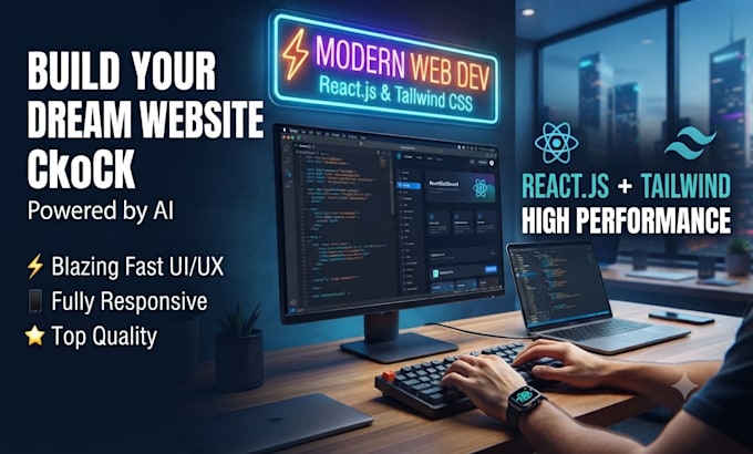 develop a modern react website