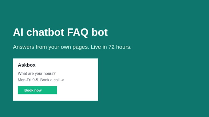 build an ai chatbot faq bot for your website in 72 hours